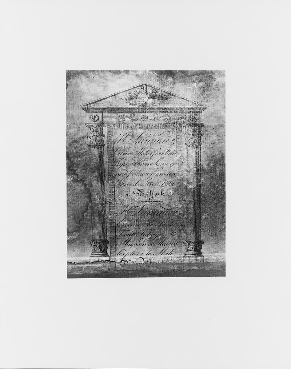 Pier table, Charles-Honoré Lannuier (France 1779–1819 New York), Rosewood veneer, gilded gesso, brass, white metal, marble, glass with mahogany, ash, white pine, yellow poplar, American