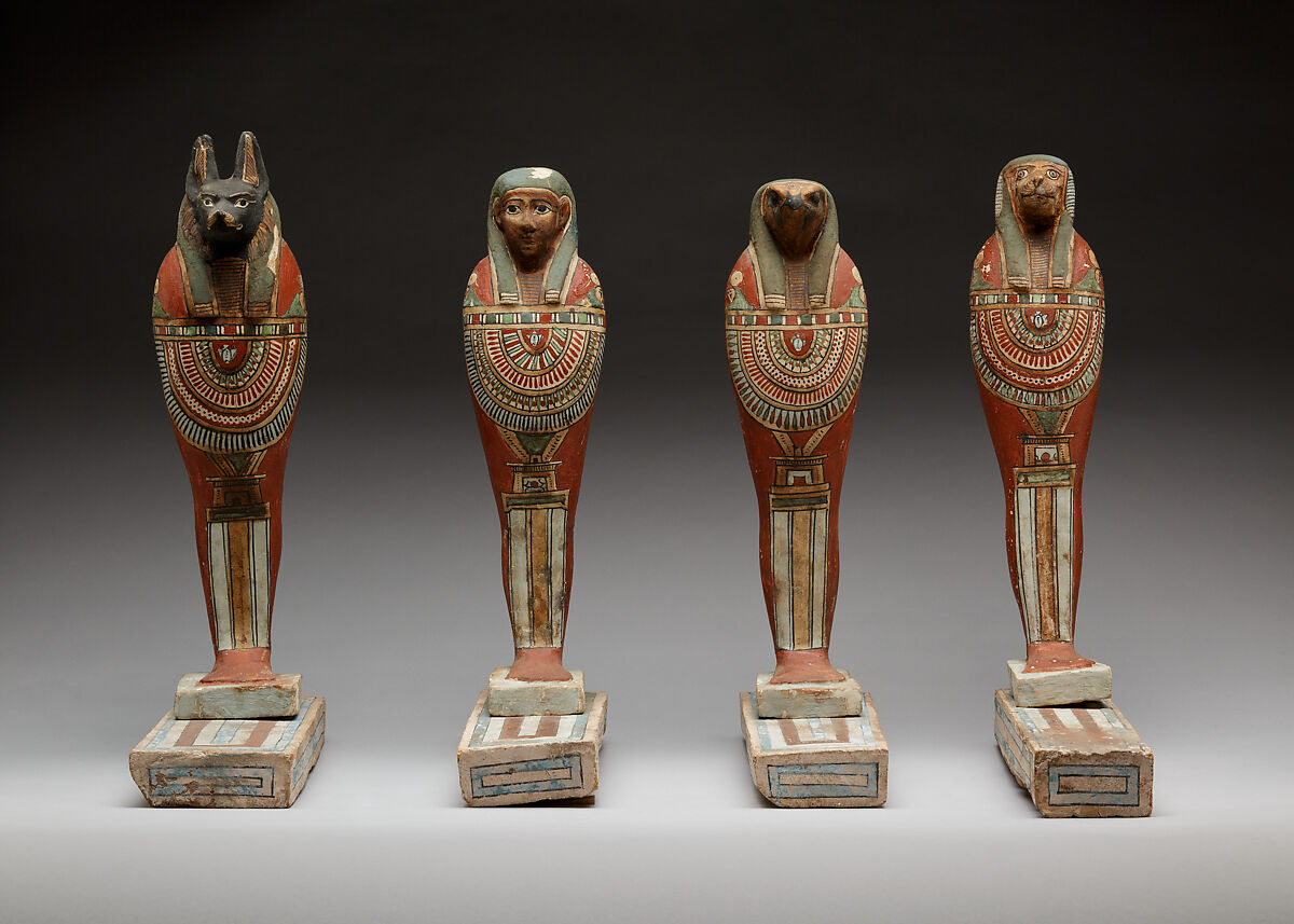 Funerary Figure of Imseti, Plastered and painted wood