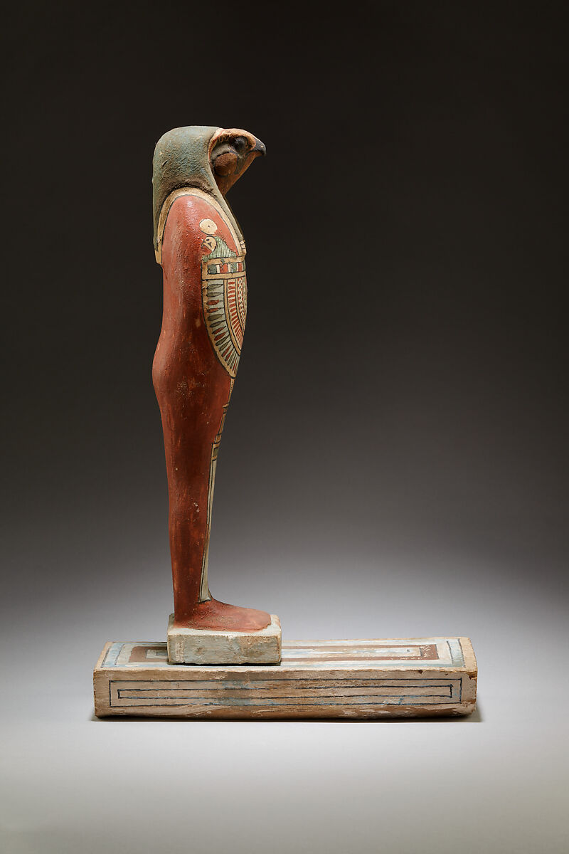 Funerary Figure of Qebehsenuef, Plastered and painted wood