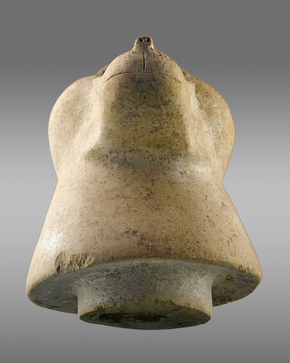 Canopic jar with head of baboon (Hapy), Limestone