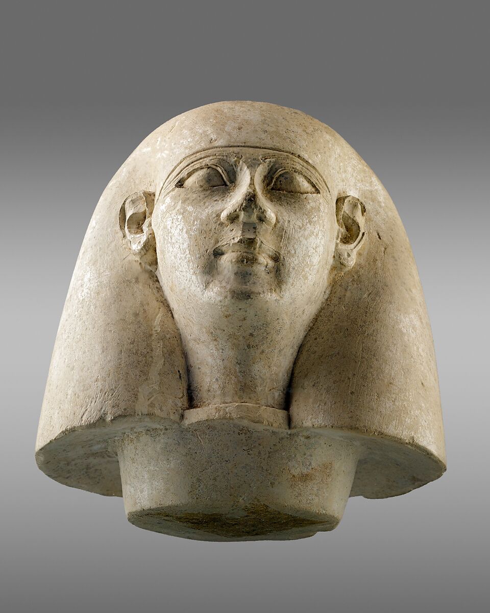 Canopic jar with human head (Imseti), Limestone