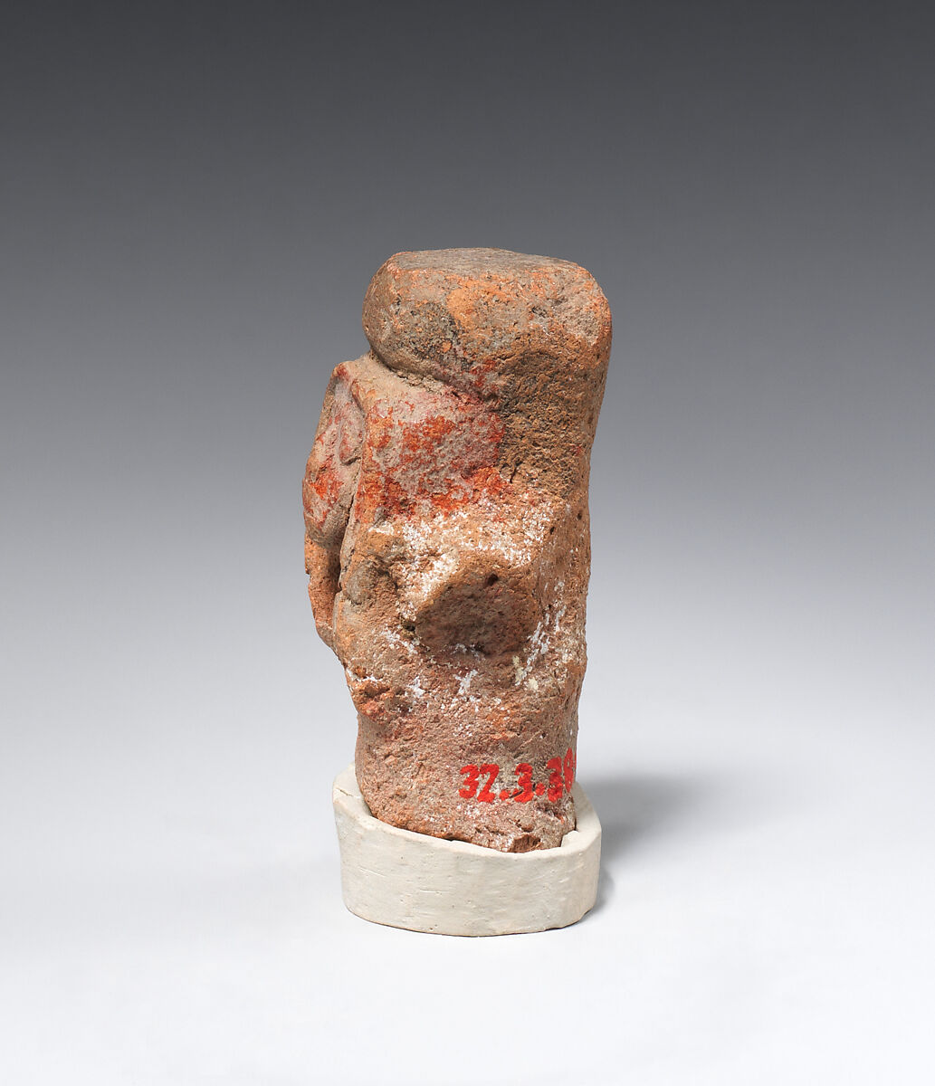 Head of Human Figure, Pottery; paint