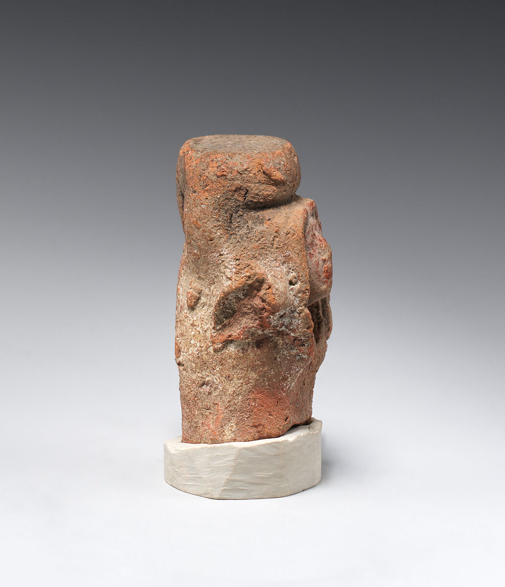 Head of Human Figure, Pottery; paint
