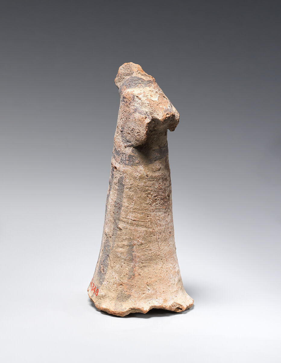 Figure of a Rooster, Pottery, slip, paint