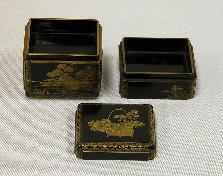 Incense box, Lacquer, Japan
