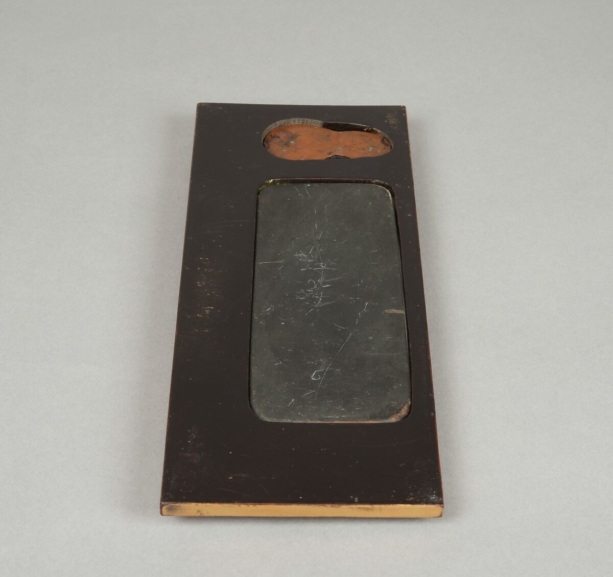 Writing Box with Design of Wild Pink by Fence, Gold maki-e with inlays of ivory and mother-of-pearl on black lacquer, Japan