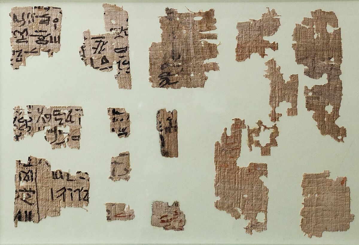 Meketre papyrus, Papyrus, ink 