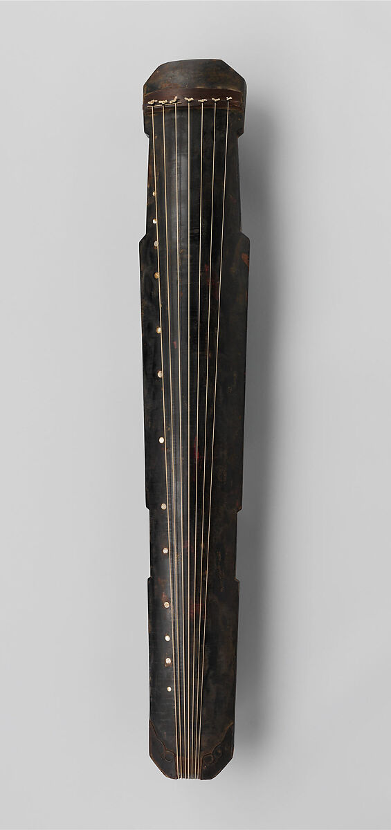 Qin, Prince Lu (Chinese, 1628–1644), Wood, lacquer, jade, silk strings, China