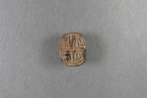 Scarab with Geometric Decoration, Steatite 