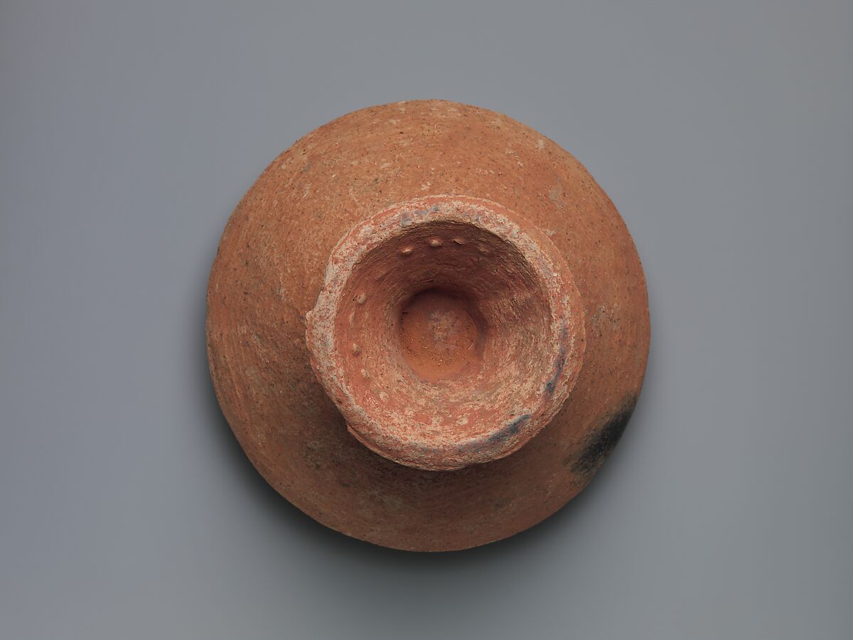 Tall-Footed Bowl (Hachi), Earthenware with pigment, Japan