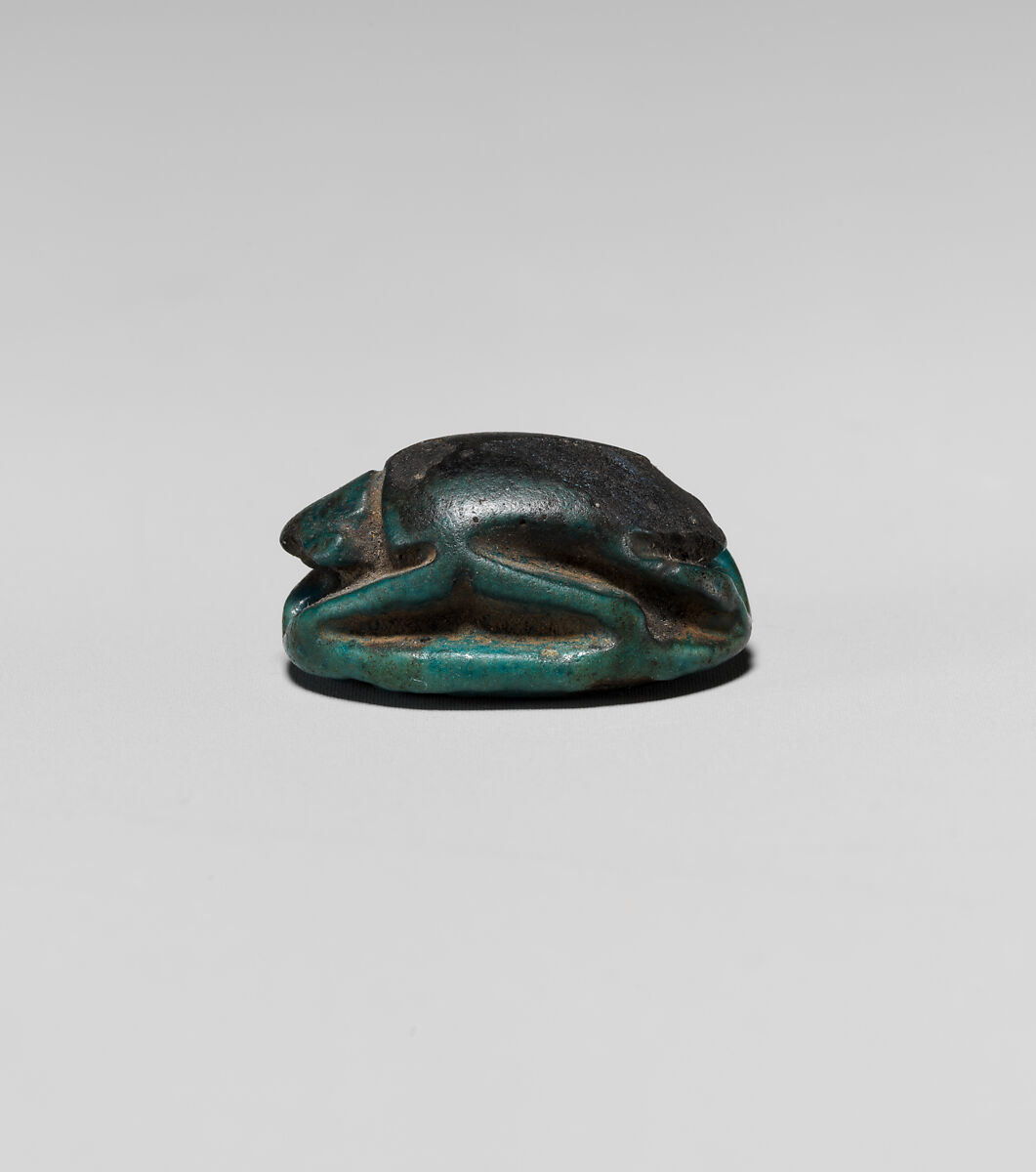 Scarab Inscribed with the Name of Ramesses IV, Bright green faience