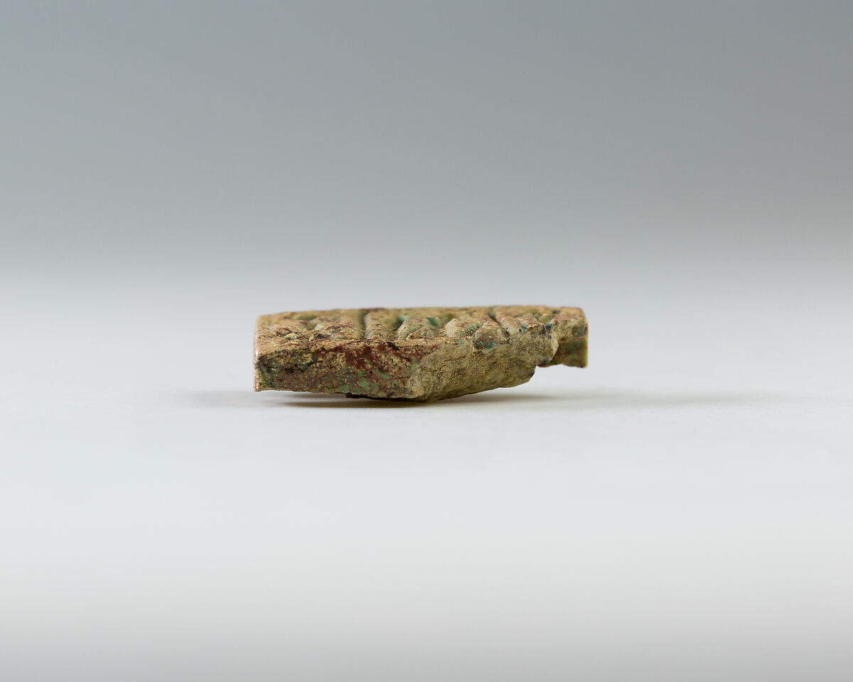 Plaque, Green glazed steatite