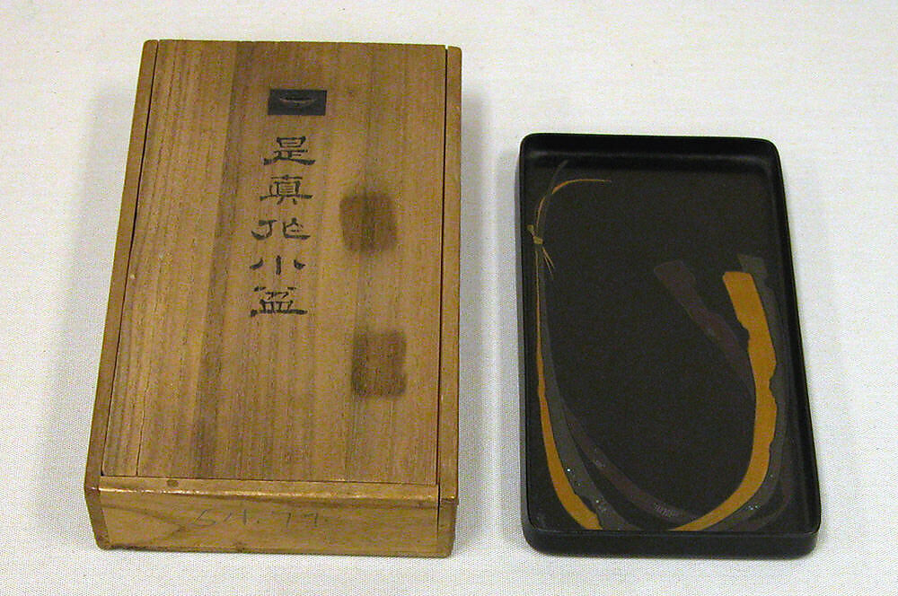 Tray, Style of Shibata Zeshin (Japanese, 1807–1891), Hiramaki-e, cut-out silver foil, gold, silver application, mother-of-pearl application, Japan