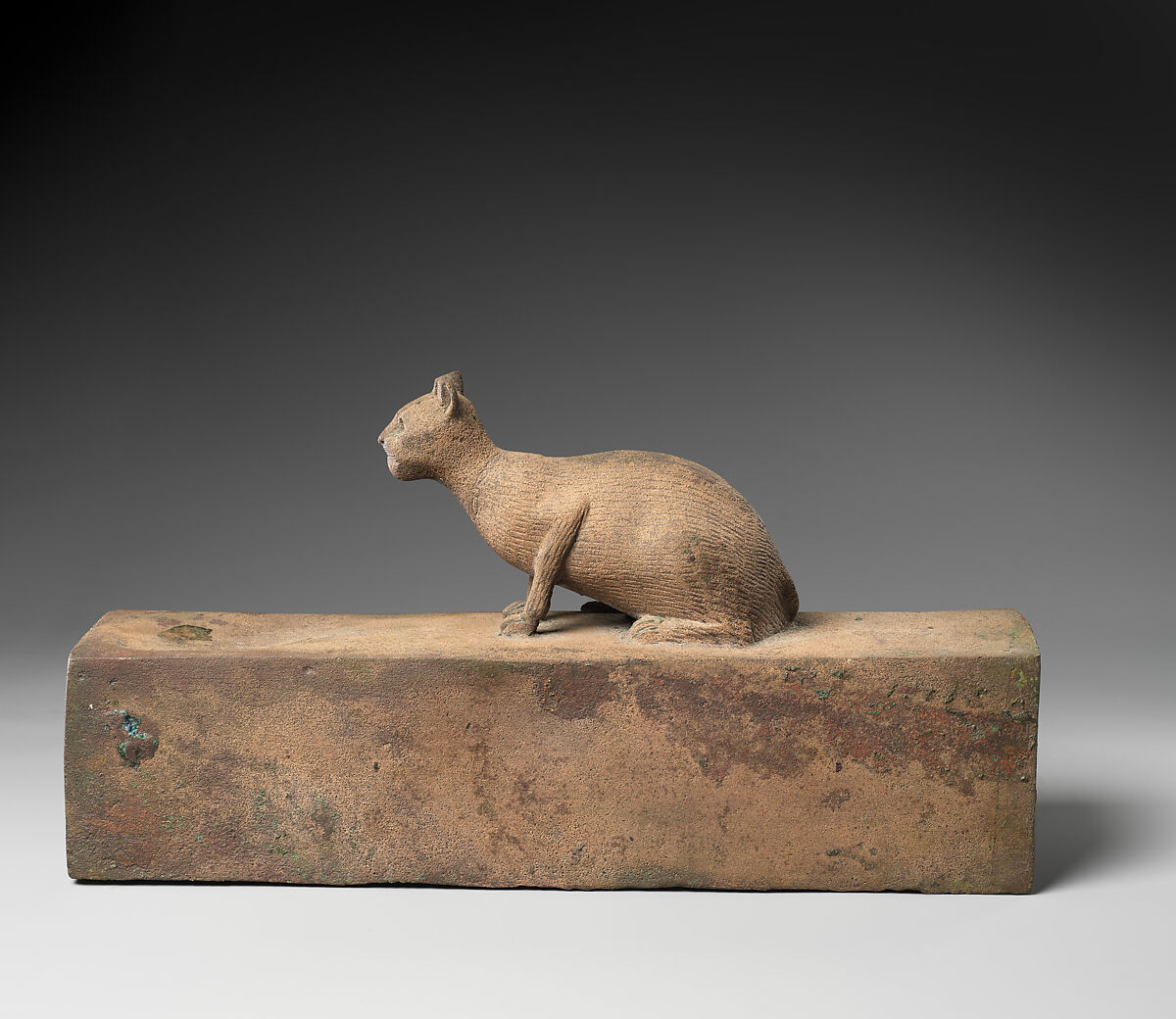 Box for a cat mummy inscribed for Bastet, Cupreous metal
