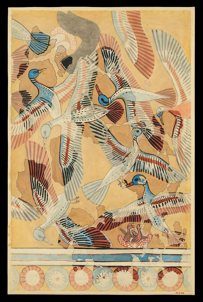 Flying Ducks, William J. Palmer-Jones, Tempera on Paper 