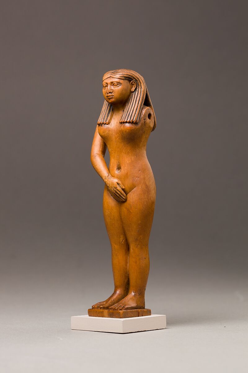 Statuette of a nude woman with moveable arms, one missing, Boxwood