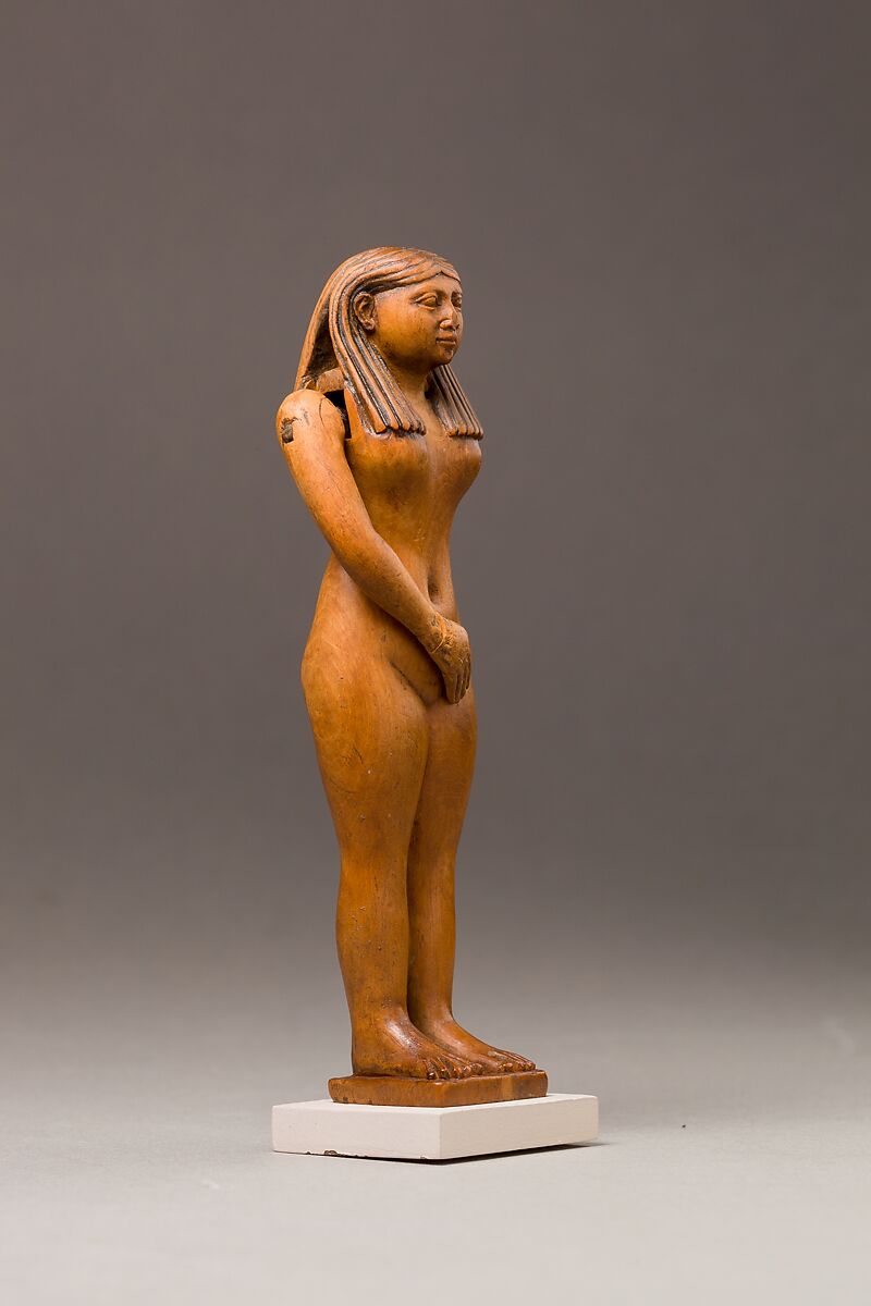 Statuette of a nude woman with moveable arms, one missing, Boxwood