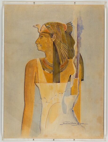 Hatshepsut's Grandmother, Seniseneb, Howard Carter (British, London 1873–1939 London), Tempera on paper