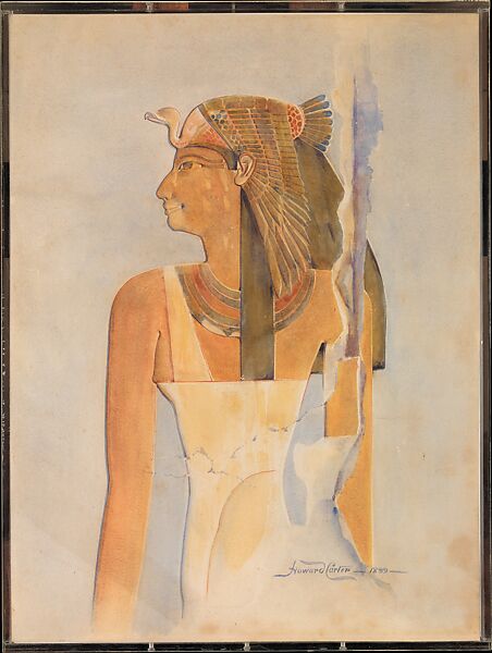 Hatshepsut's Grandmother, Seniseneb, Howard Carter (British, London 1873–1939 London), Tempera on paper 