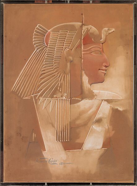 Hatshepsut's Mother, Queen Ahmose, Howard Carter (British, London 1873–1939 London), Tempera on paper 