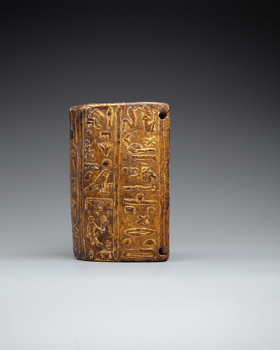 Gilded armlet of priest, Pedi-amun-pa-sheri, Wood, plaster, gold leaf