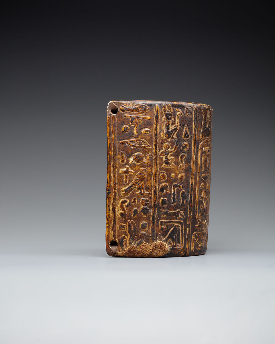 Gilded armlet of priest, Pedi-amun-pa-sheri, Wood, plaster, gold leaf