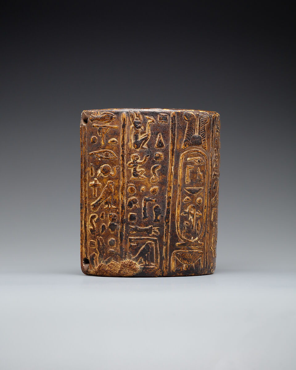 Gilded armlet of priest, Pedi-amun-pa-sheri, Wood, plaster, gold leaf