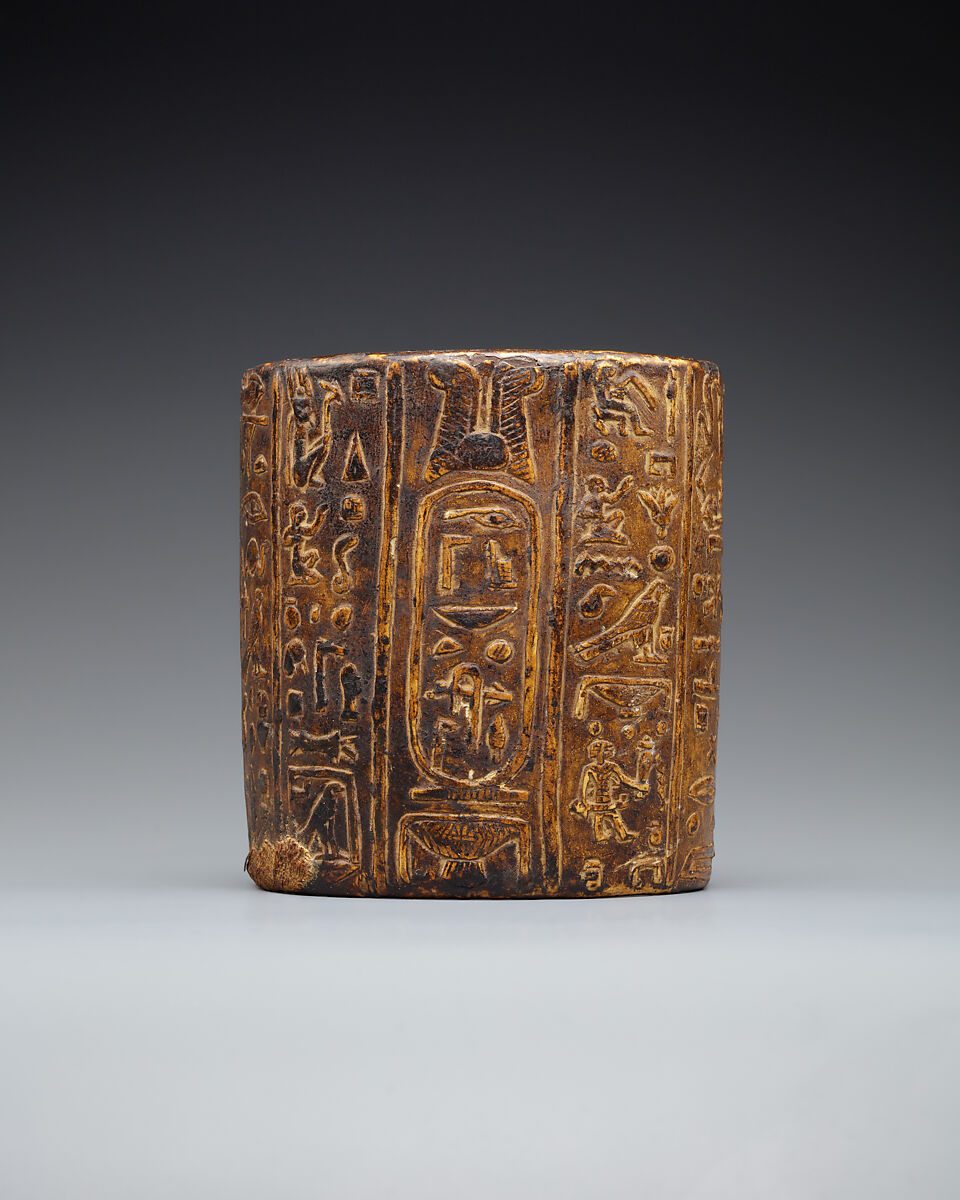 Gilded armlet of priest, Pedi-amun-pa-sheri, Wood, plaster, gold leaf 