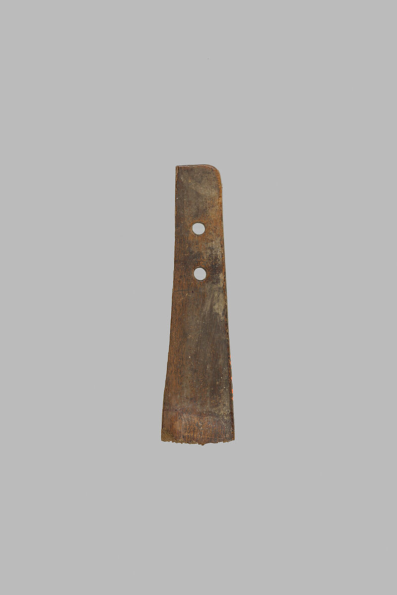 Fragment of a mummy label, Wood
