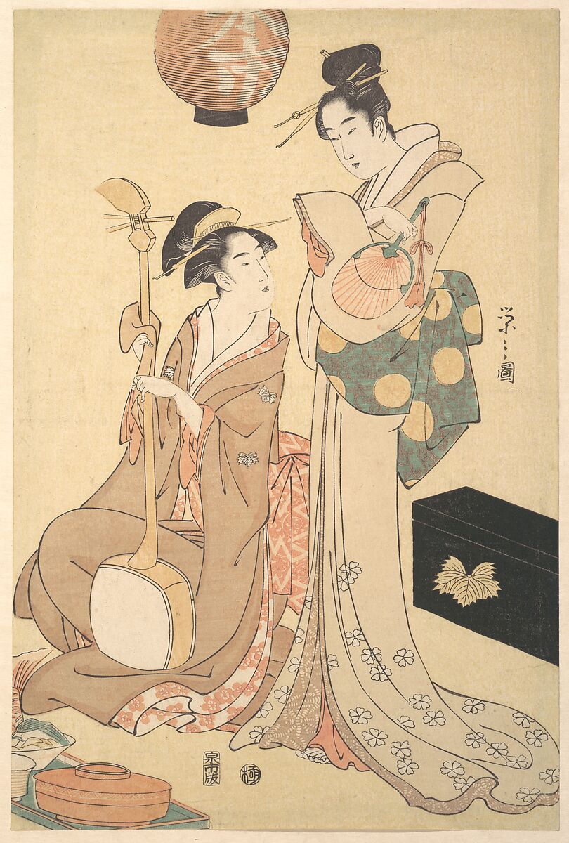 Chōbunsai Eishi Two Geisha Japan Edo Period 16151868 The 7203