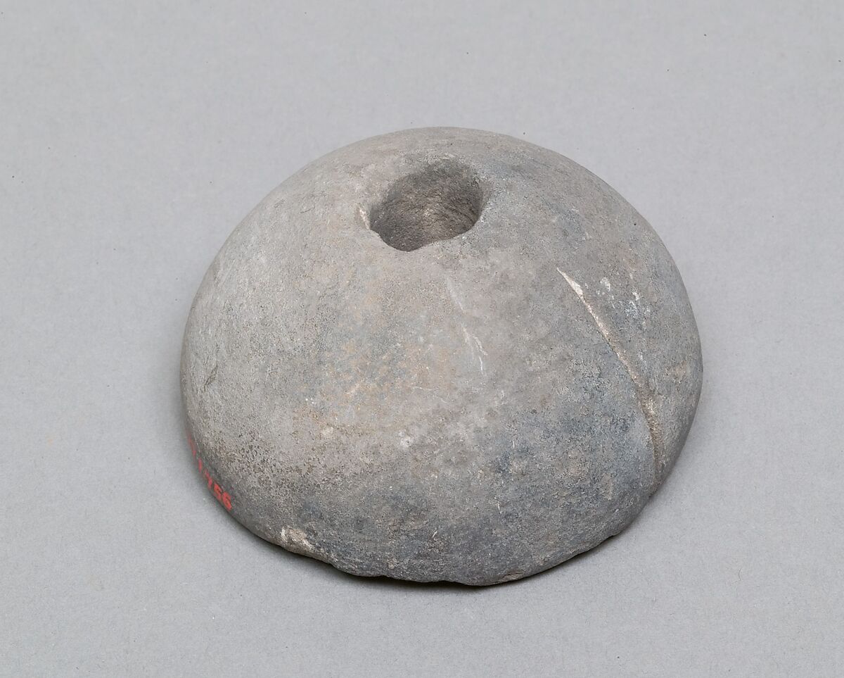 Spindle whorl, Black baked clay 