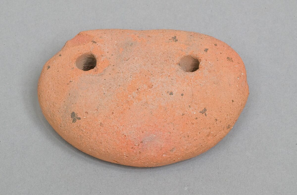 Weighing down device (fish net sinker?), Pottery 