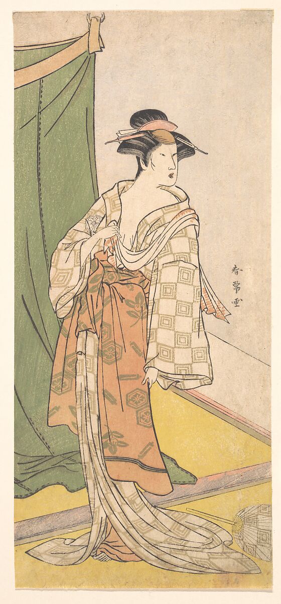 Segawa Kikunojo III, Katsukawa Shunjō (Japanese, died 1787), Woodblock print; ink and color on paper, Japan 