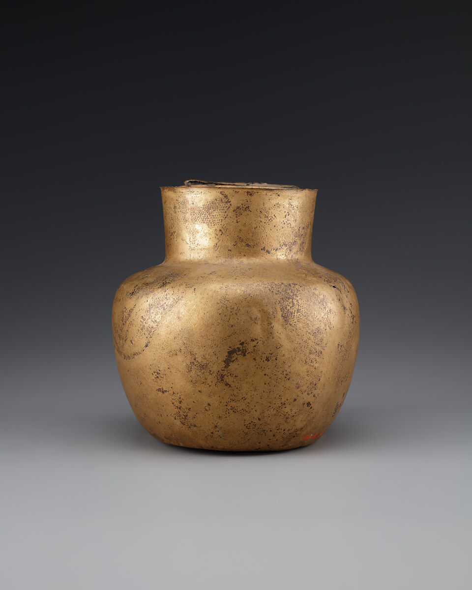 Jug with lotus handle, Bronze