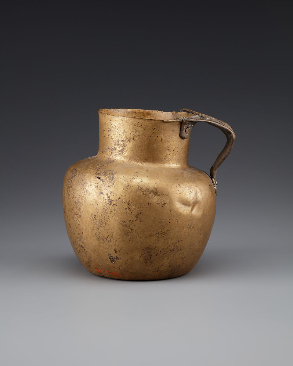 Jug with lotus handle, Bronze