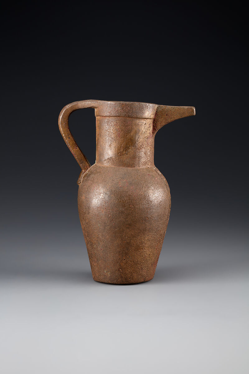 Spouted jug inscribed for "Amun-Re Lord of Valor", Bronze