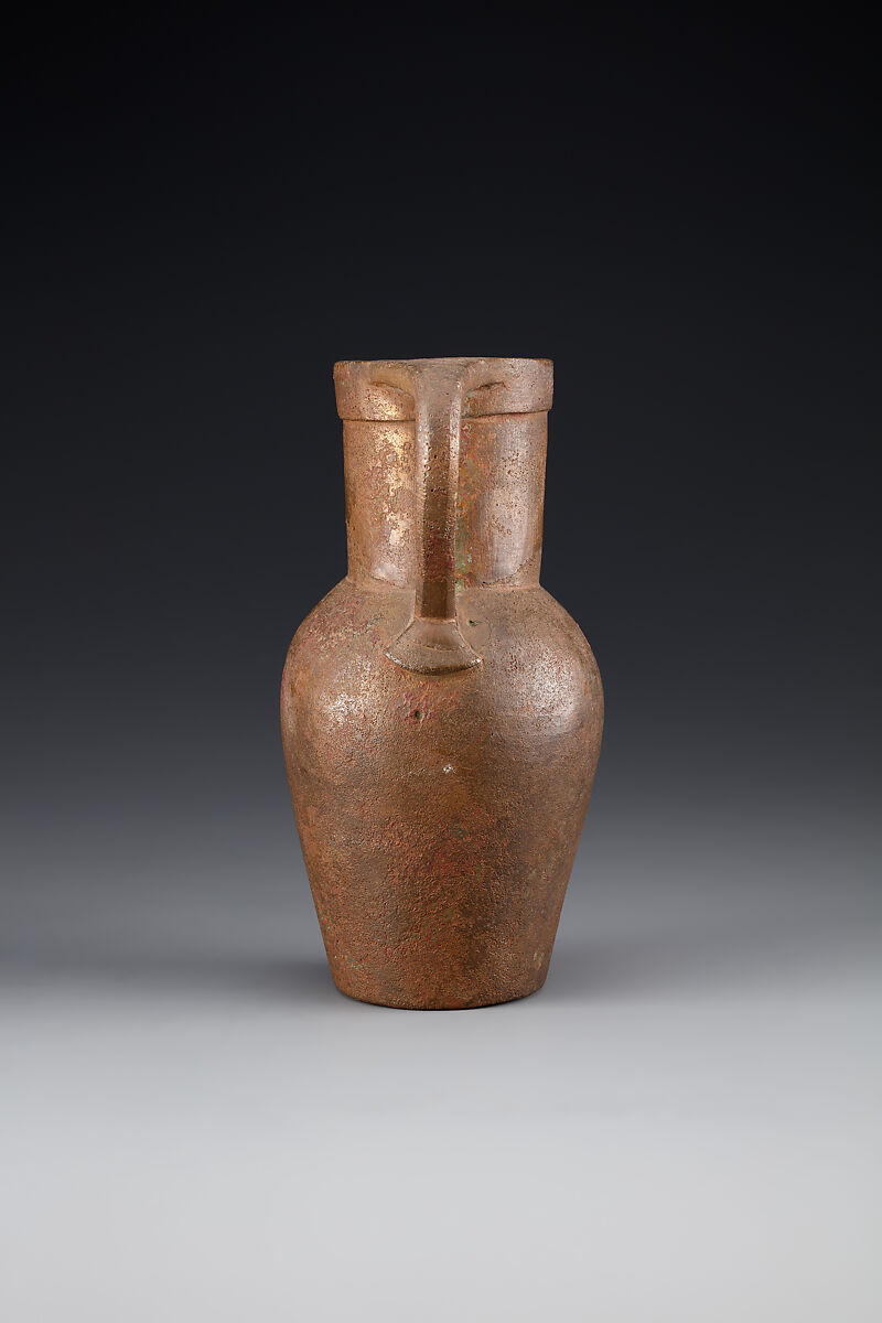 Spouted jug inscribed for "Amun-Re Lord of Valor", Bronze