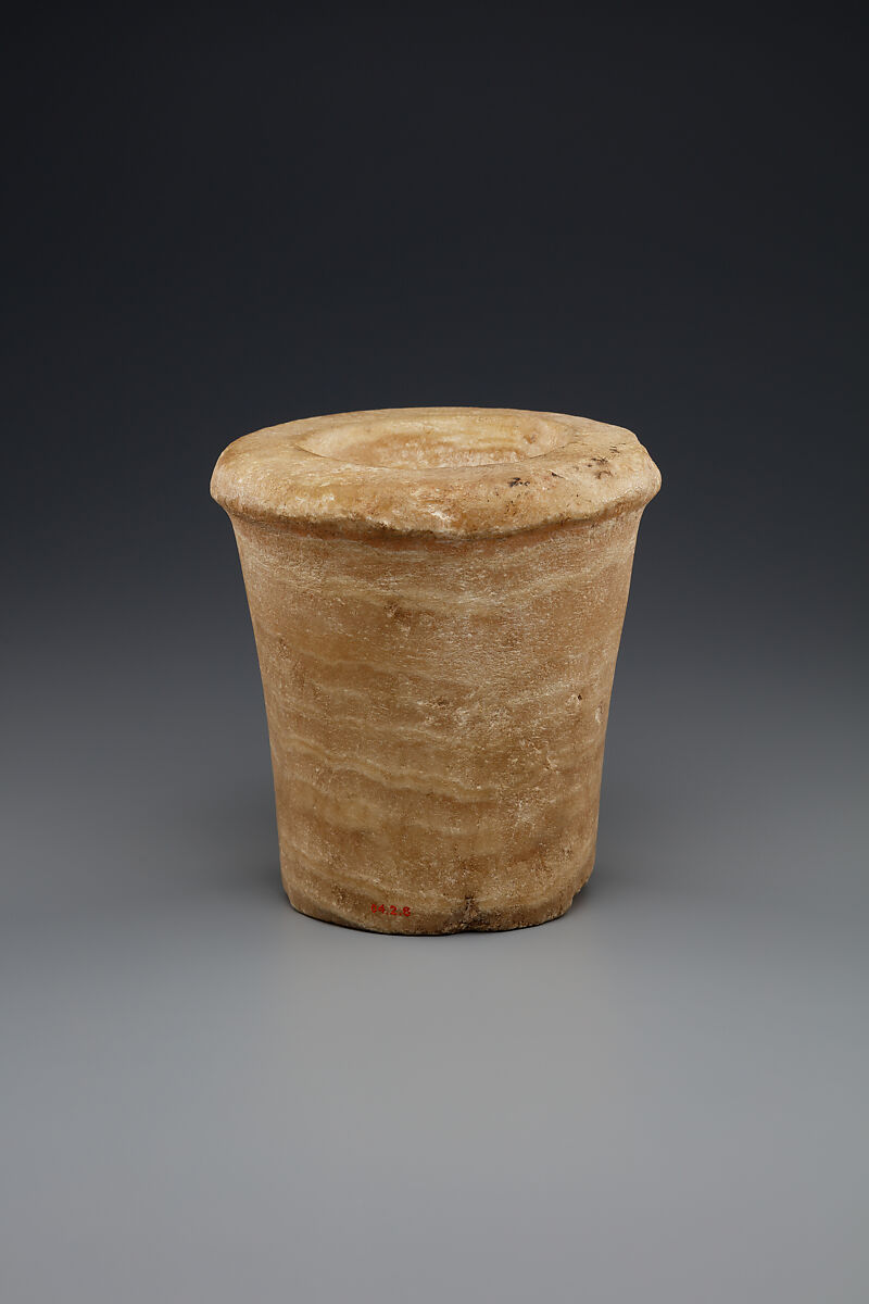 Cylinder jar, Travertine (Egyptian alabaster)