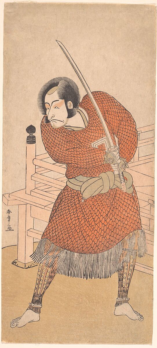 Danjuro V, in chain-mail, Katsukawa Shunshō　勝川春章 (Japanese, 1726–1792), Woodblock print (nishiki-e); ink and color on paper, Japan 