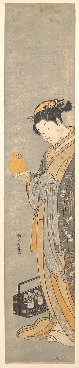 Beauty and Holiness, Suzuki Harunobu (Japanese, 1725–1770), Woodblock print; ink and color on paper, Japan 