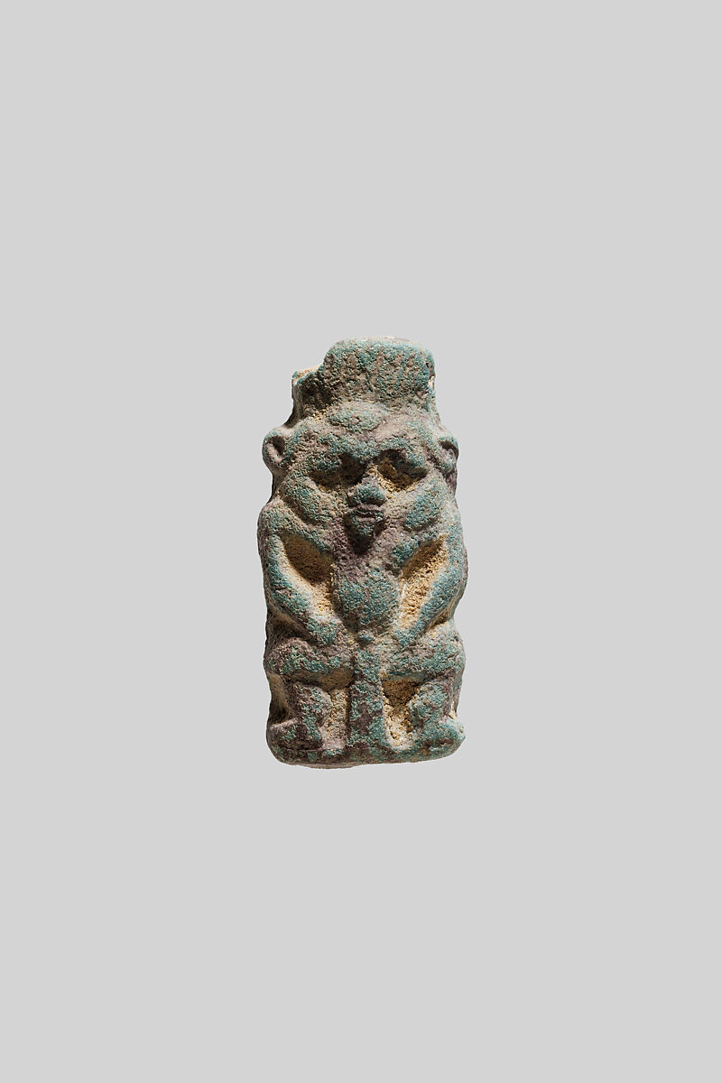 Bes amulet, Faience