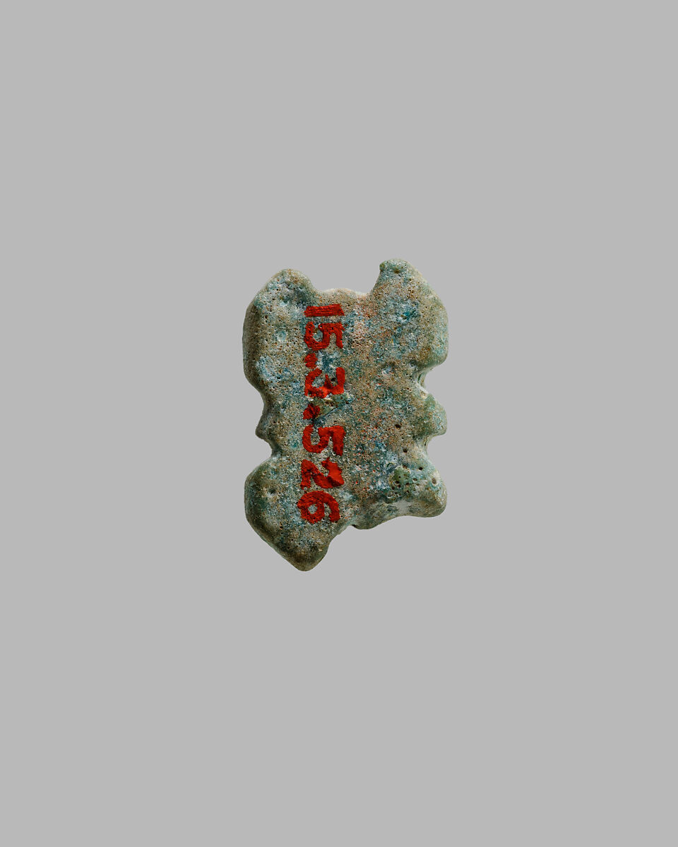 Scarab amulet, Faience