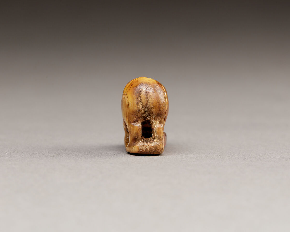 Figurine or amulet of a hippo on a sled, Hippopotomus ivory