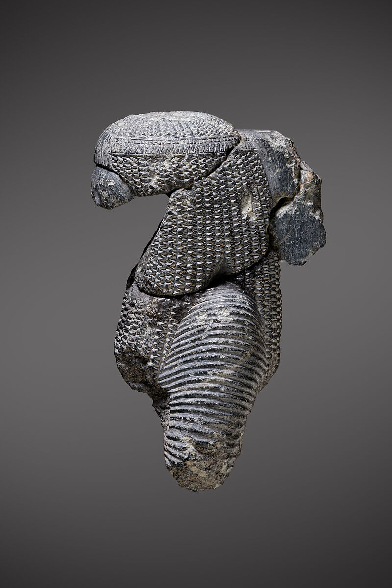 Statuette fragments, possibly depicting Ahmose-Nefertari posthumously based on probable findspot, Serpentinite