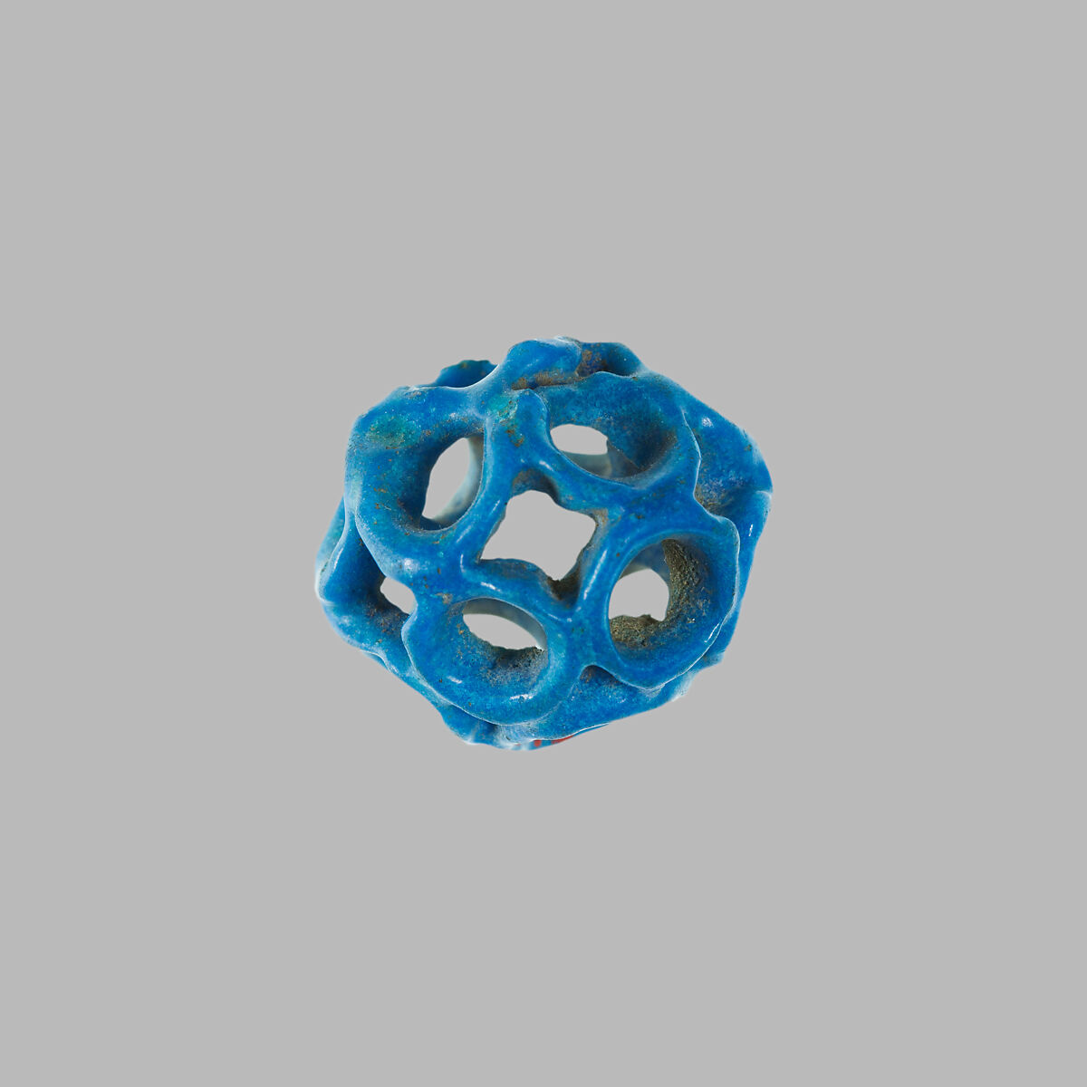 Bead, openwork, Faience