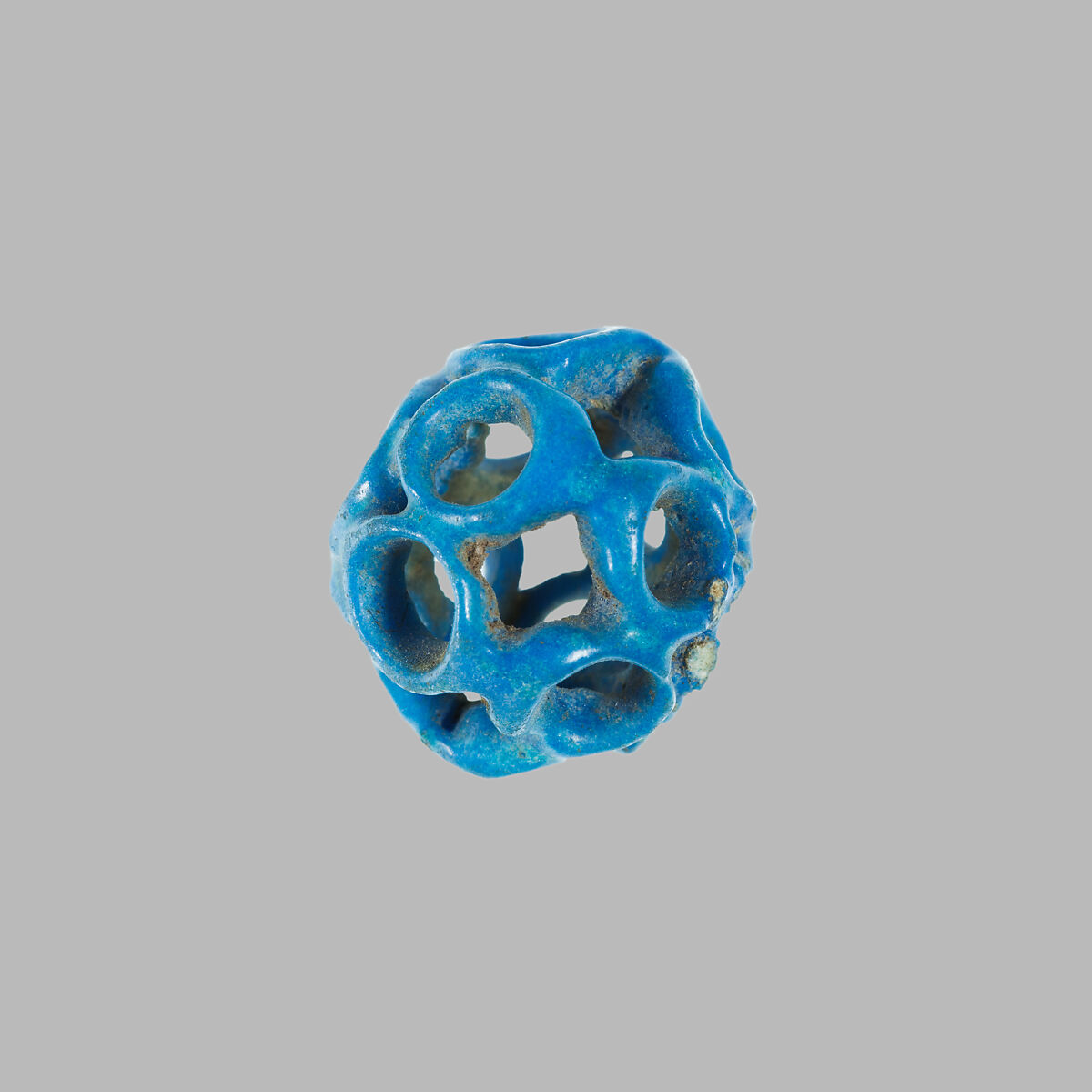 Bead, openwork, Faience