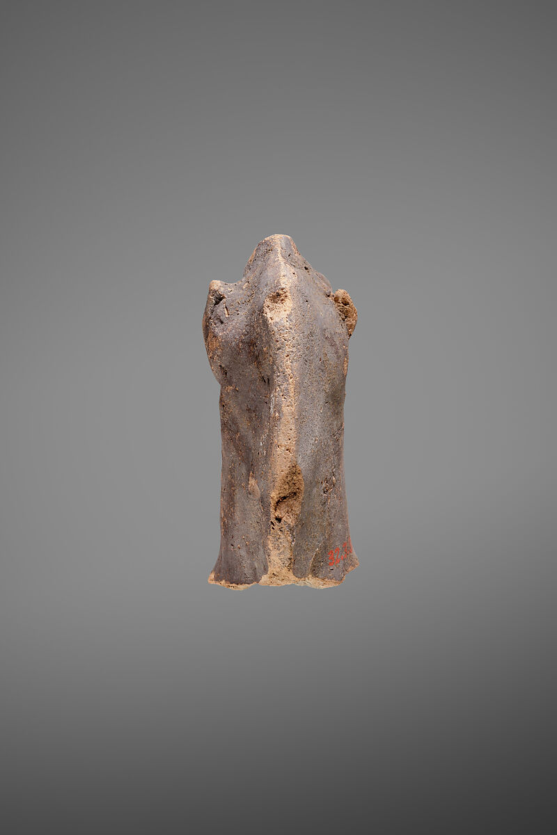 Head from a figure of a horse, Pottery, paint