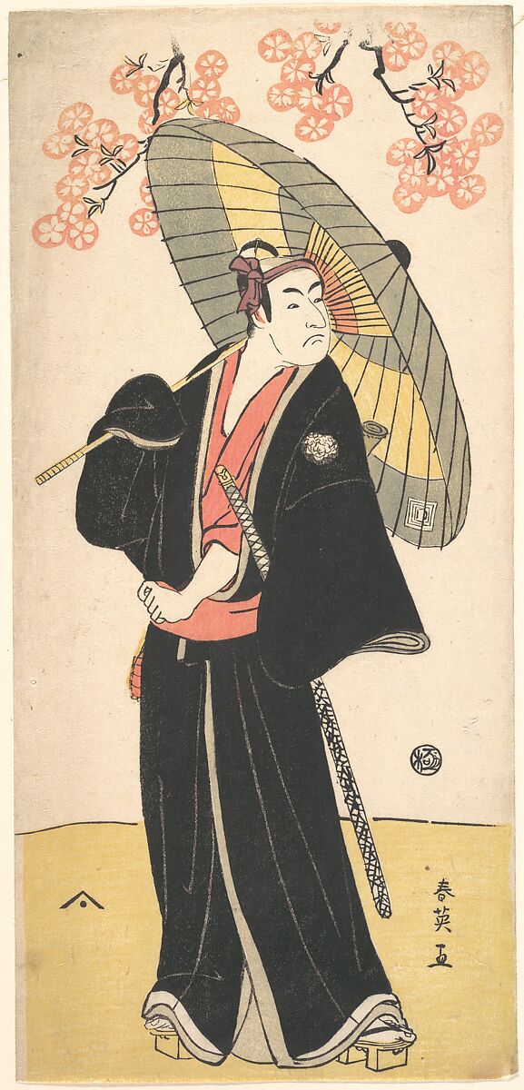 Ichikawa Monosuke II, Katsukawa Shun&#39;ei 勝川春英 (Japanese, 1762–1819), Woodblock print; ink and color on paper, Japan 