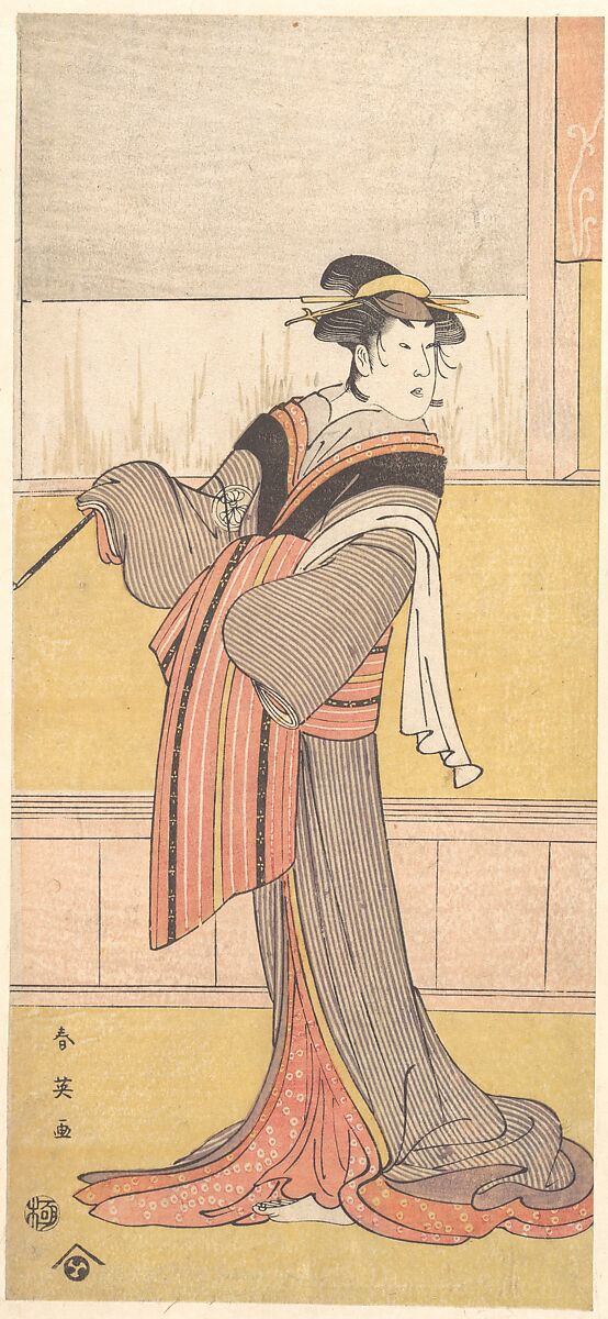 Segawa Kikunojo III, Katsukawa Shun&#39;ei 勝川春英 (Japanese, 1762–1819), Woodblock print; ink and color on paper, Japan 