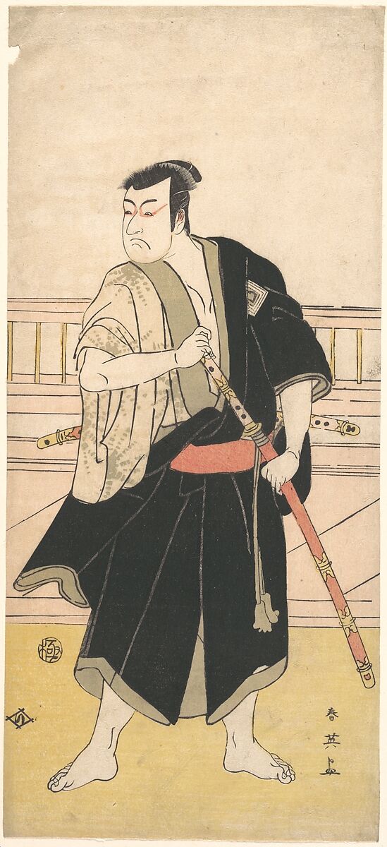 Ichikawa Monosuke II, Katsukawa Shun&#39;ei 勝川春英 (Japanese, 1762–1819), Woodblock print; ink and color on paper, Japan 